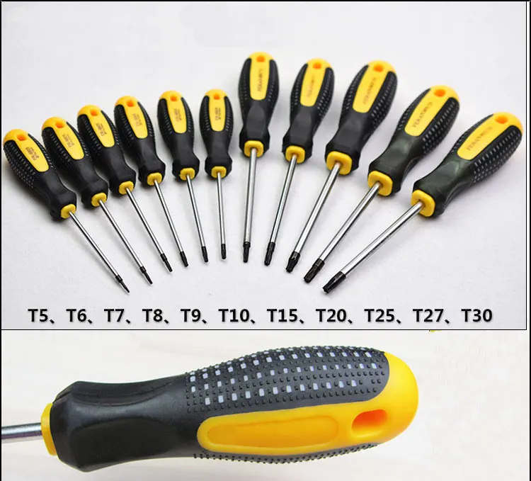 Отвертка Torx T5 T6 T7 T8 T9 T10 T15 T20 T25 T27 T30 Магнитная отвертка с отверстием ручные