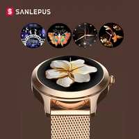 2021 sanlepus stylish womens smart watch luxury waterproof wristwatch stainless steel girls smartwatch for android ios sw10pro
