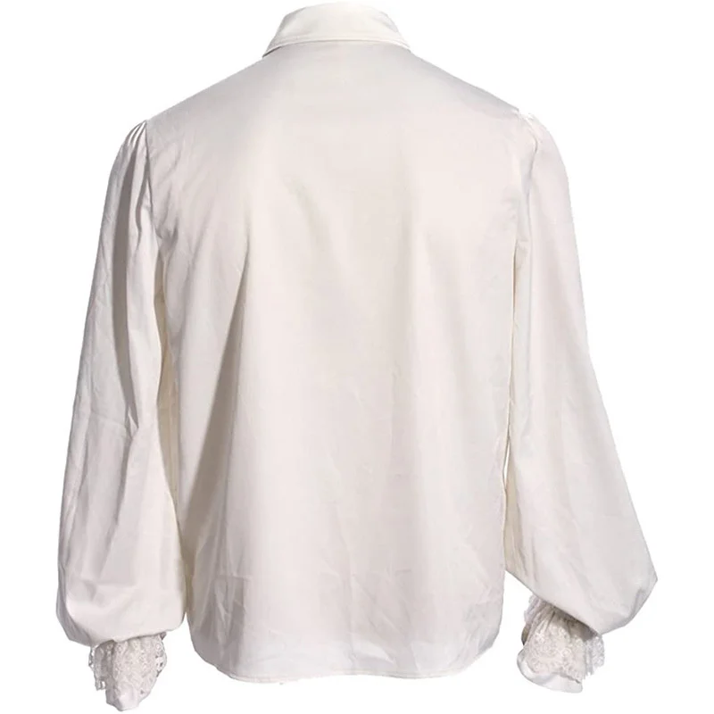 Рубашка SYUHGFA мужская с пиратскими оборками Готическая блузка в стиле стимпанк