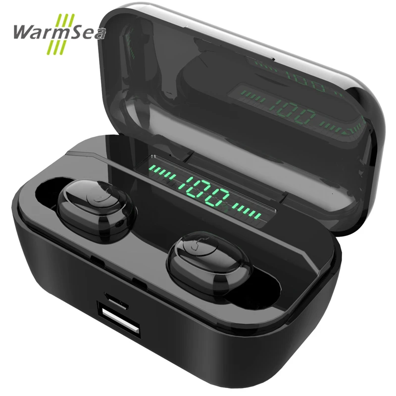 Мини TWS Bluetooth 5 0 CVC8.0 наушники IPX7 водонепроницаемые с шумоподавлением 3500 мАч чехол