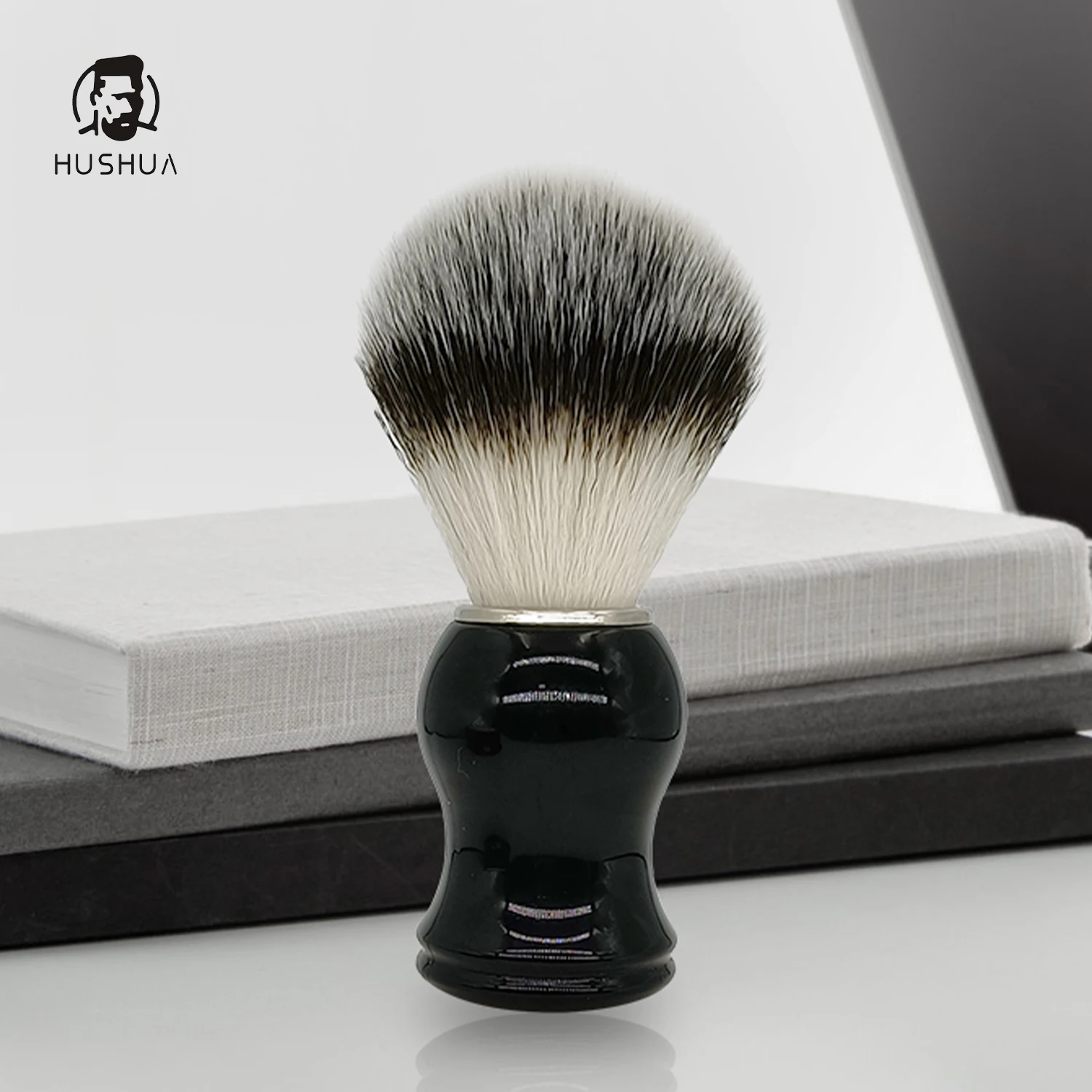 

Hushua ABS Handmade Shaving Brush For Men With Badger Hair Knot 21mm, Can Be Customized LOGO,Gift For Dad Husband