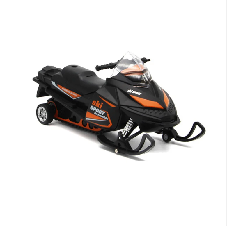 

1: 32 Snow Alloy Snow Motorcycle Model Light Music Return Force Children's Toys Boy's Birthday Christmas New Year Gift Orange