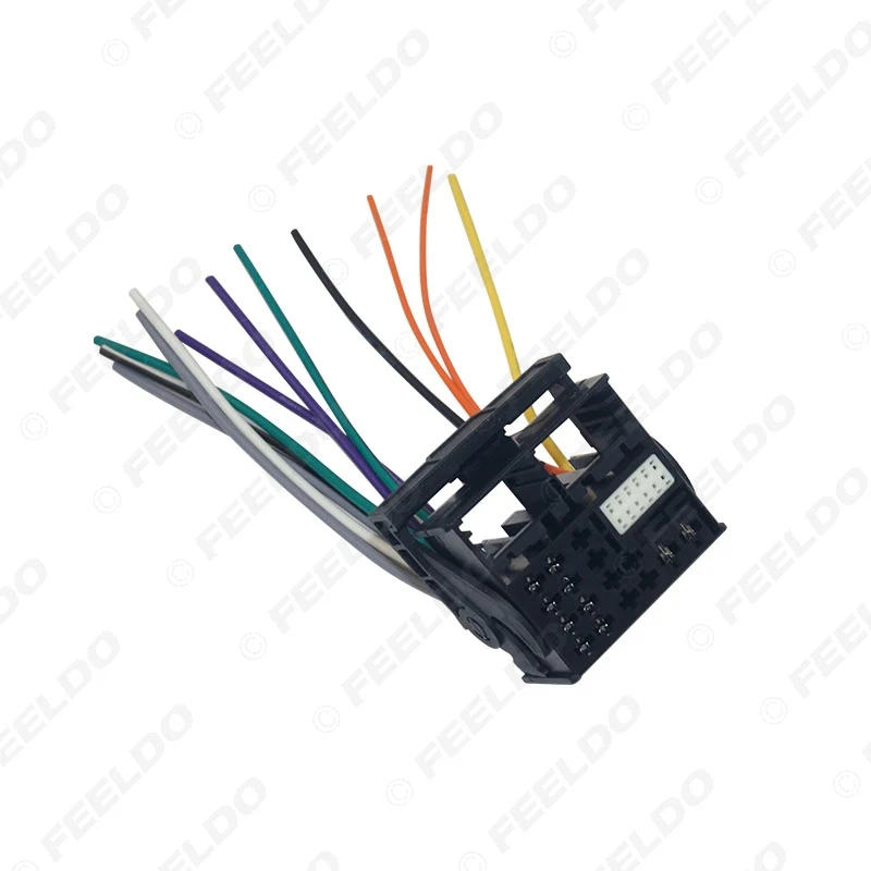 FEELDO 10 шт. автомобильное радио стерео головное устройство жгут для Volkswagen Golf7