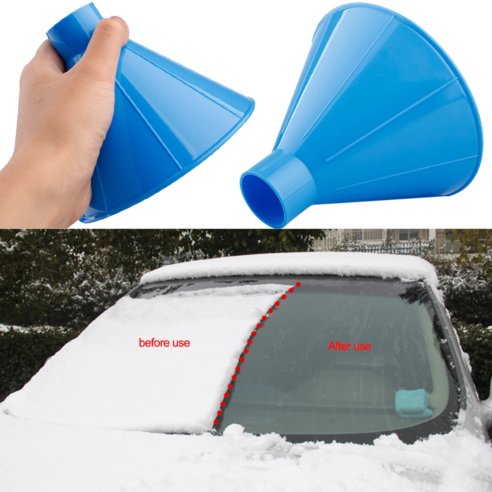 Машина волшебное окно лобовое стекло скребок для льда в форме воронки удаления