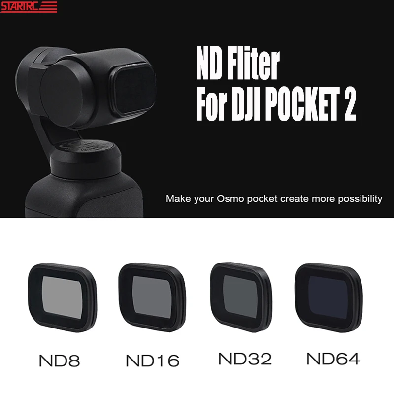 

Startrc DJI Pocket 2 Filter ND 8 16 32 64 набор фильтров нейтральной плотности для DJI OSMO карманная линза защита