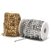 top quality goldsilver tone 6mm width stainless steel leaf decorative chain for diy jewelry making link chains findings