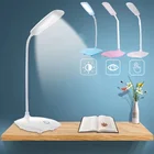 Светодиодная трехскоростная приглушаемая лампа для чтения с сенсорным управлением, USB-зарядка, штепсельная белая лампа с защитой глаз, школьный светильник, ночник