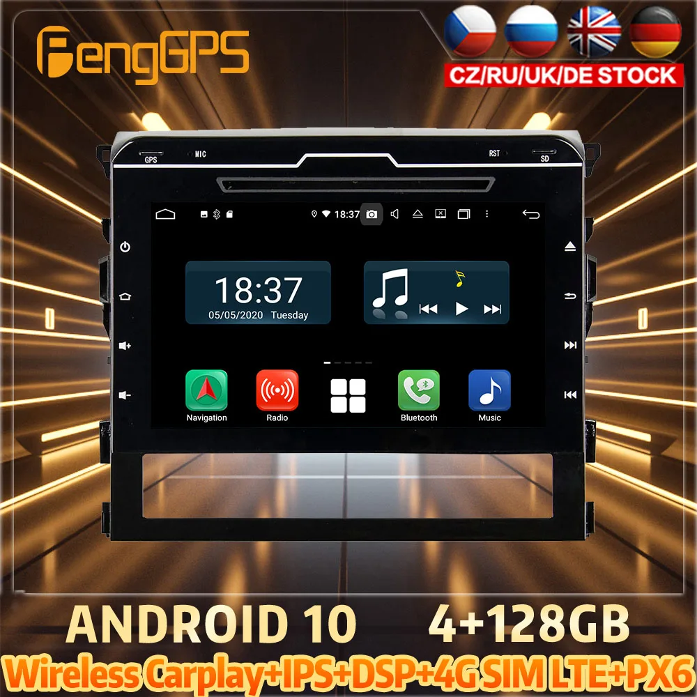 

128G Android10 PX6 DSP For TOYOTA Land Cruiser 2016 2017 Car DVD GPS Navigation Auto Radio Stereo Multifunction Carplay HeadUnit