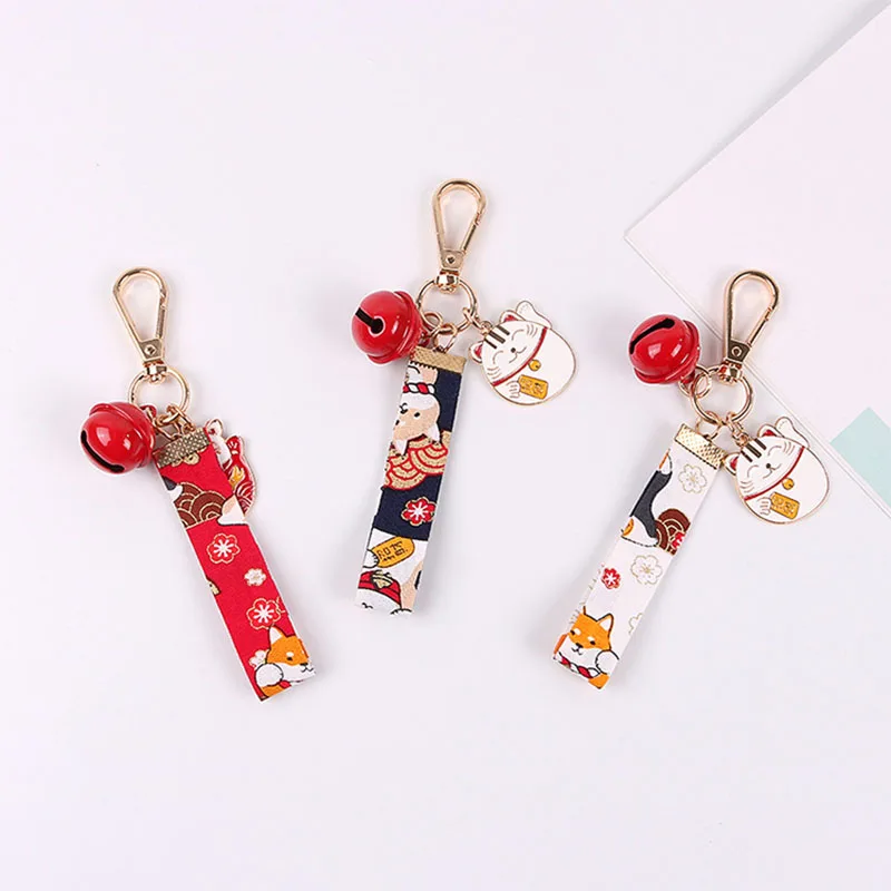 1 шт. Lucky Cat золотой брелок с лентой кольцо для ключей держатель мужчин и женщин