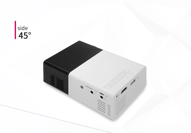 YG300 мини светодиодный проектор 400-600LM 3,5 мм аудио 1080P видео 320x240 пикселей HDMI USB проектор домашний медиа плеер четыре вилки