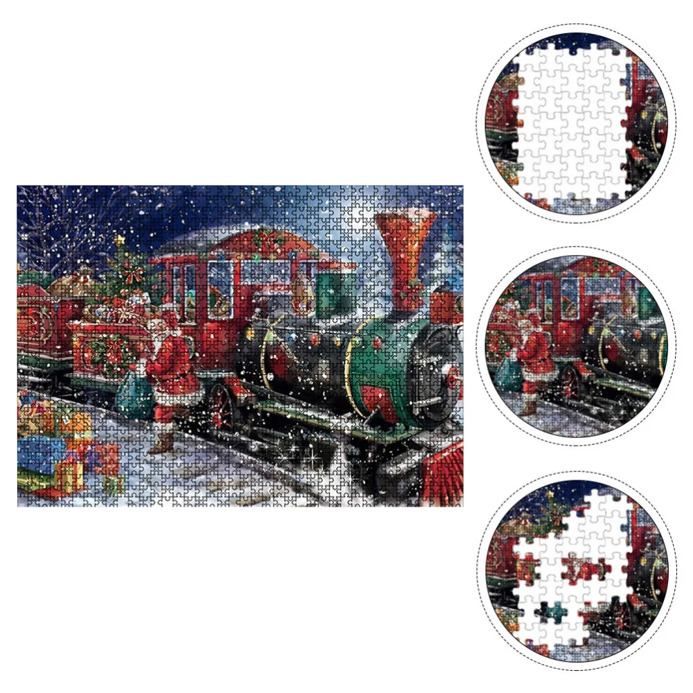 

1 Set Christmas Puzzle Intelligence Toys Educational Jigsaw for Kids
