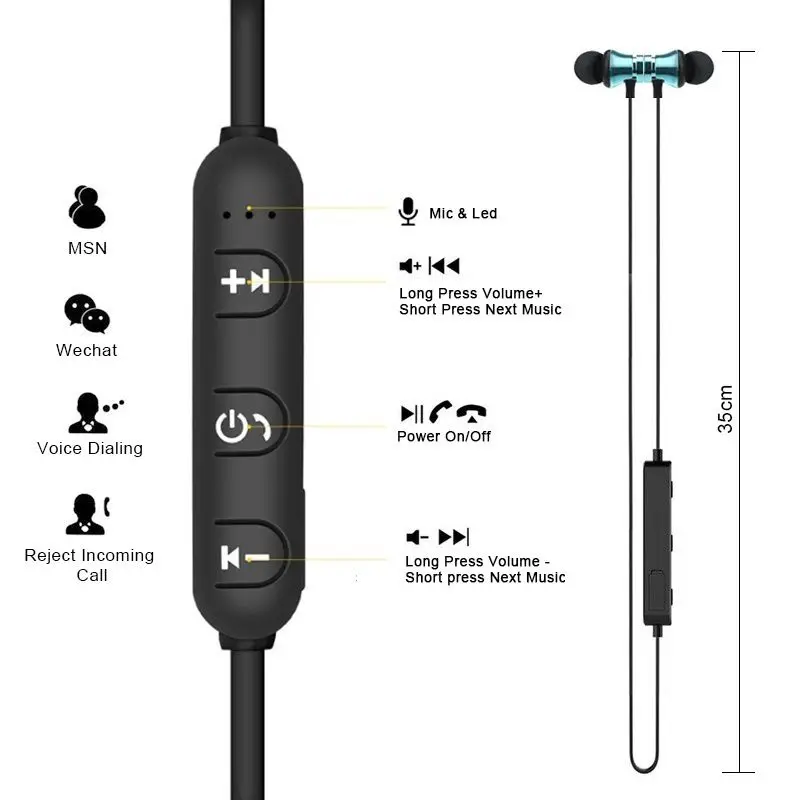 Bluetooth-стереогарнитура 4 2 с микрофоном 1200 DPI | Электроника