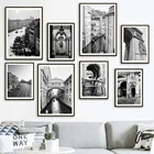 Плакаты и принты в скандинавском стиле, Венеция, триумфальный мост, черно-белая настенная живопись, настенные картины для декора гостиной