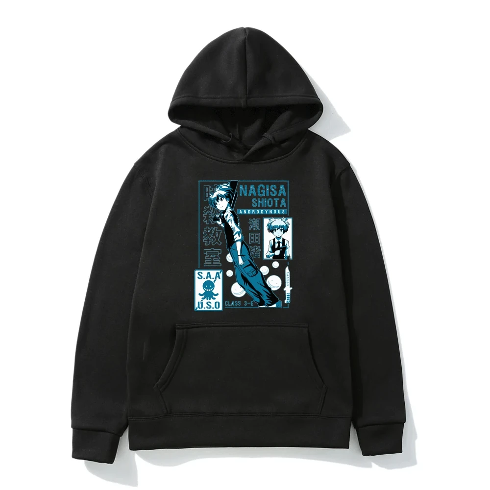 

Assassination Classroom Classic Pullover Men Funny Cartoon Karma Akabane Graphic Anime Print Hoodie NAGISA SHIOTA Sweatshirt New