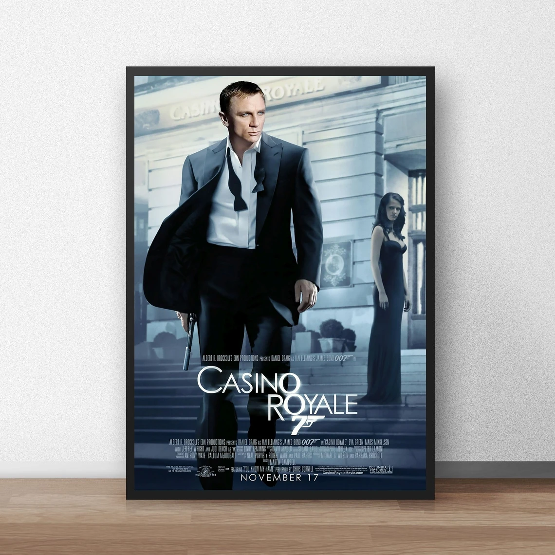 Классический кинопостер казино Royale 007 холщовая печать украшение для дома