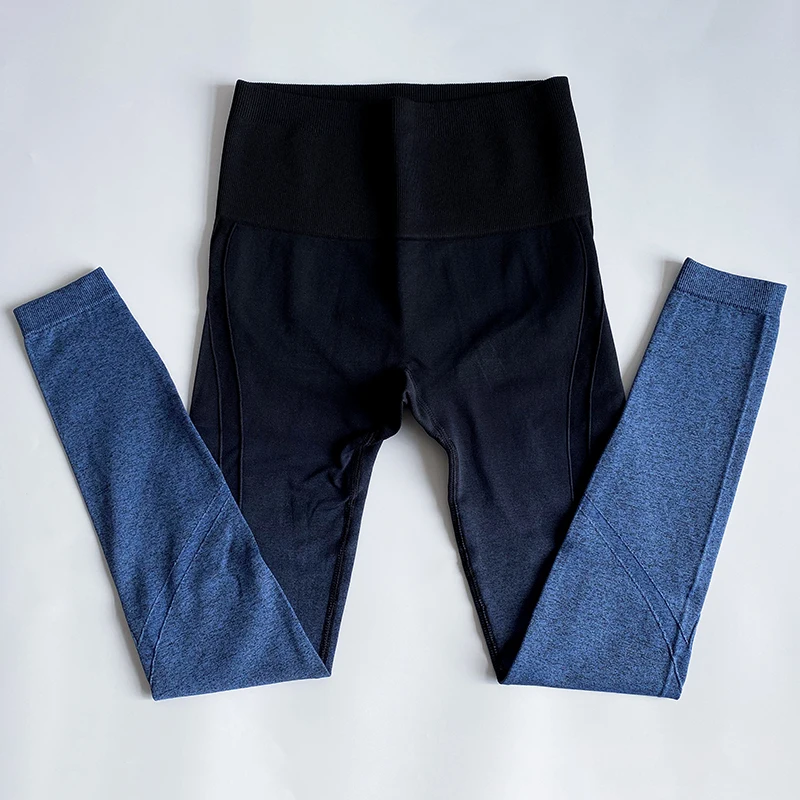 Новинка Омбре бесшовные леггинсы для спортзала Женская тренировка Бег Йога