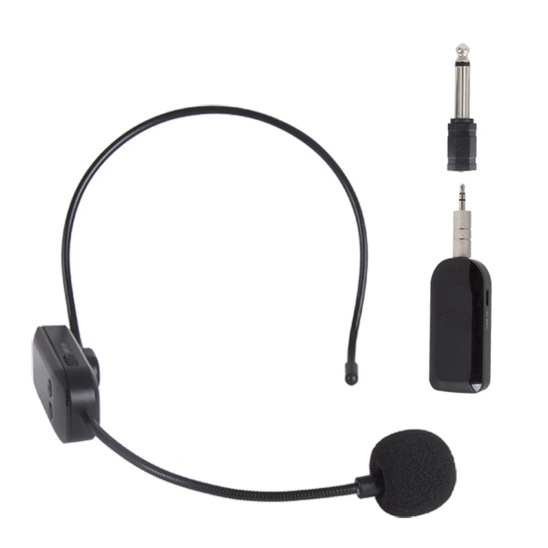 UHF Wireless Microphone Headset 2 in 1 Handheld Head-Wear Mic 40M Range Voice Amplifier for Speech Teaching | Электроника