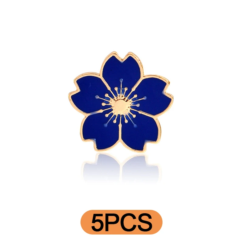 5 шт. эмалированные броши в виде цветка вишни | Украшения и аксессуары