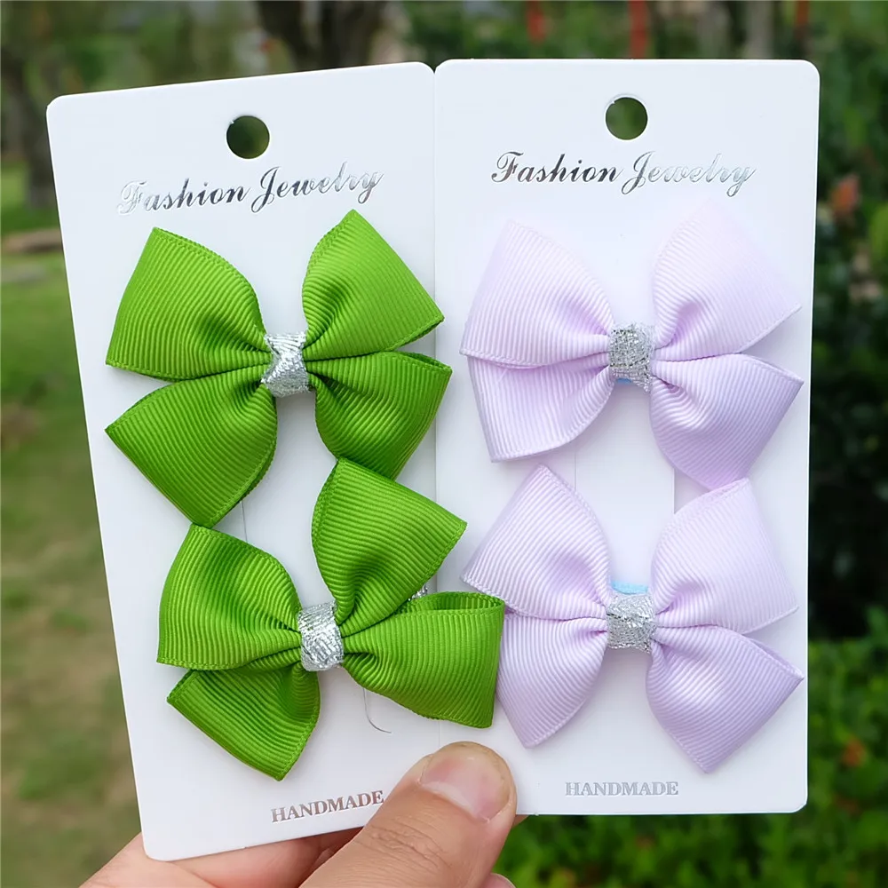 2 шт./компл. милые для девочек детей с бантом цветочным рисунком детские заколки