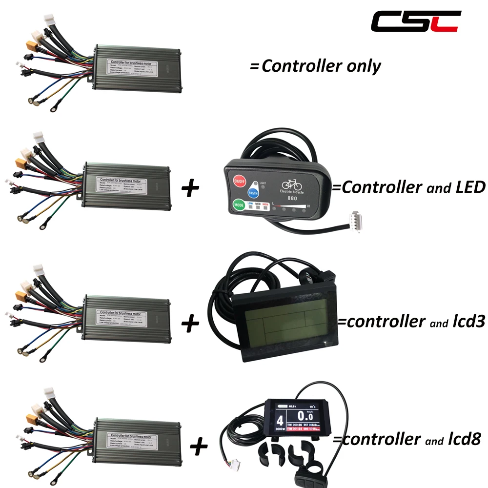 Электрический велосипед бесщеточный контроллер и KT LCD3 LCD8 дисплей Панель Ebike 36/48V