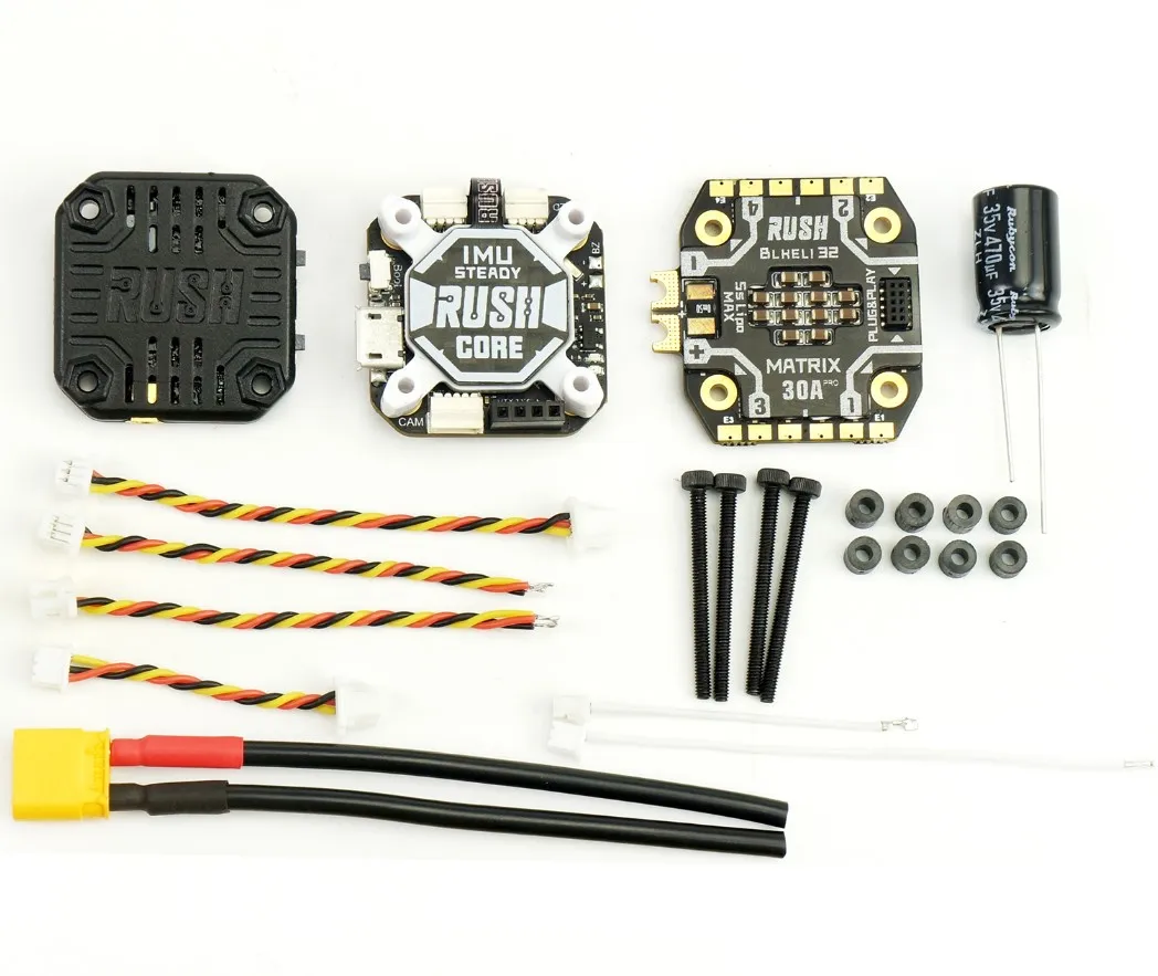 

20x20mm Rush F7 CORE MATRIX BLheli_32 30A ESC 800MW VTX Mini Stack for RC FPV Racing Freestyle Toothpick Duct Whoop Drone