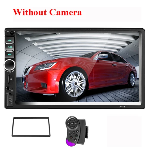 Without Camera Podofo автомобильный радиоприемник 2din " HD Авторадио Bluetooth Mirrorlink сенсорный экран MP5 плеер USB FM AUX Поддержка камеры заднего вида 7018B - Цвет: Without Camera