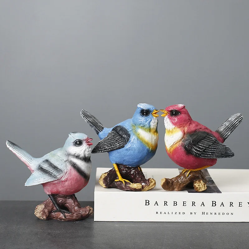 

Hot New Resin Bird Crafts Ornaments Garden Courtyard Statue Micro Landscape Decoration Ornaments Home Decoration Accessories