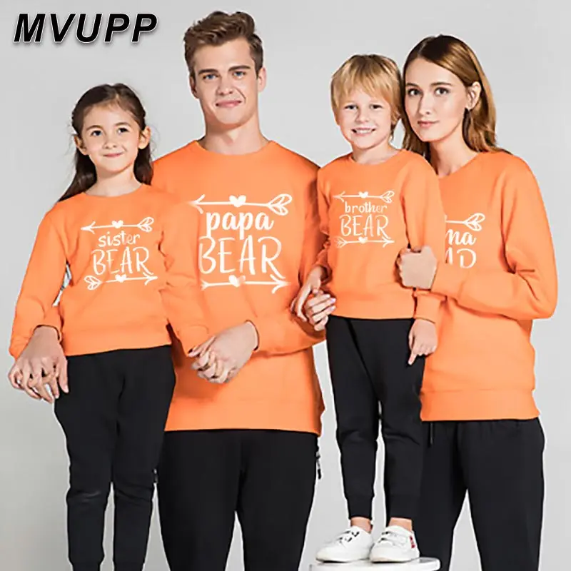 Одежда для мамы и ребенка Свитер папы сына дочки Милые свитера с принтом
