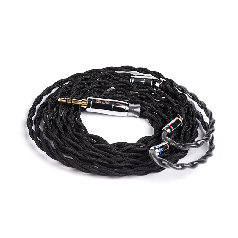 MMCX3.5 KBEAR 4 ядра 7N один кристалл медный кабель 2,5/3,5/4,4 мм с MMCX/2pin/QDC TFZ для KZ ZS10 ZSN Pro ZSX BLON BL-03 V90 BA5 - Цвет: MMCX3.5