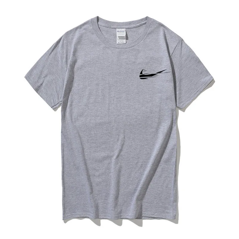 

Summer New Fashion 2021Sports Custom Men's Printed Shirt Solid Color Round Neck T-shirt Casual Men's Loose Cotton Short Sleeves