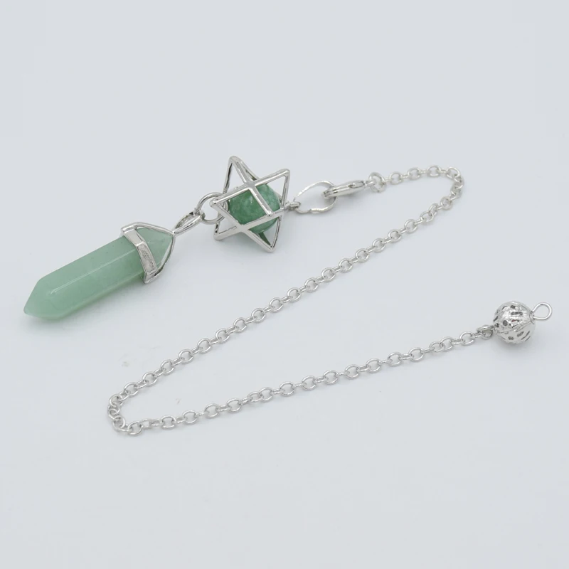 Натуральный камень кристалл шестигранная призма маятник для придания гадания