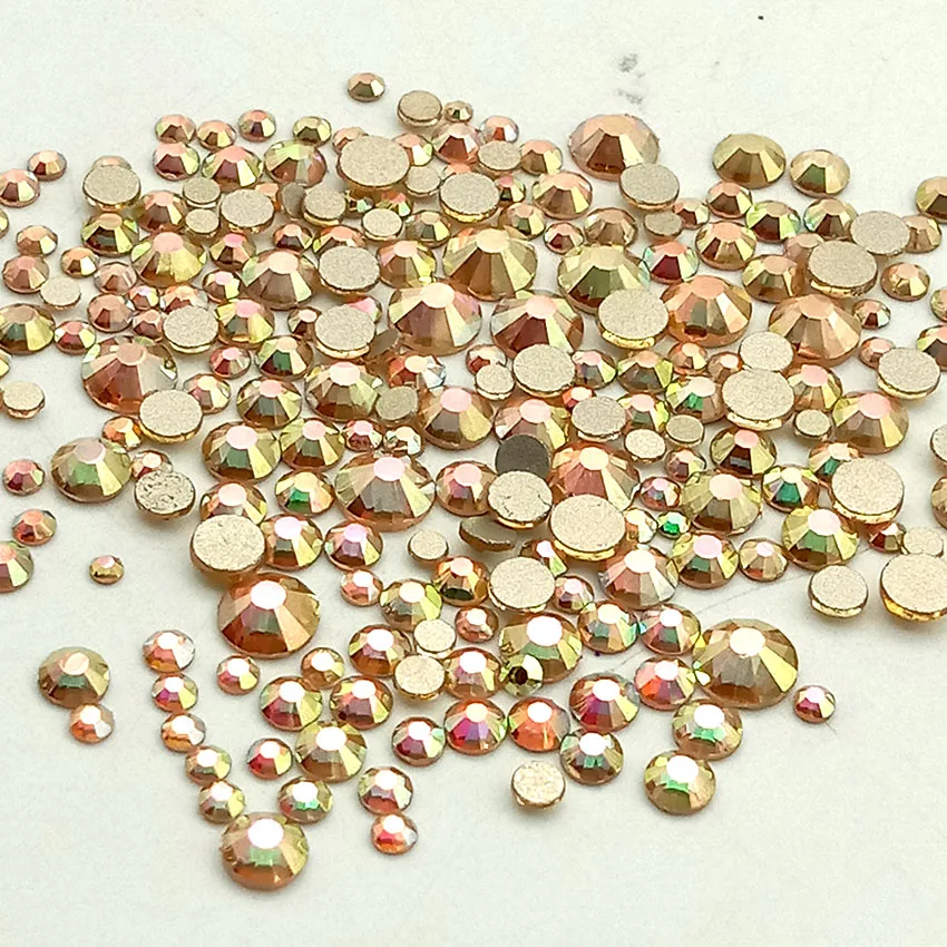 Металлические солнечные Хрустальные стеклянные стразы для ногтей без горячей