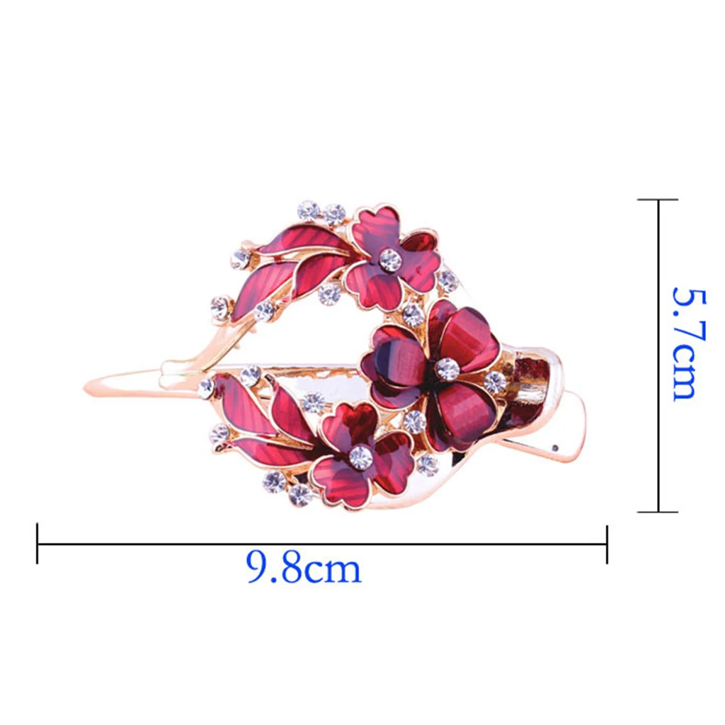 Женская Цветочная заколка для волос с цирконием повседневная Толстая