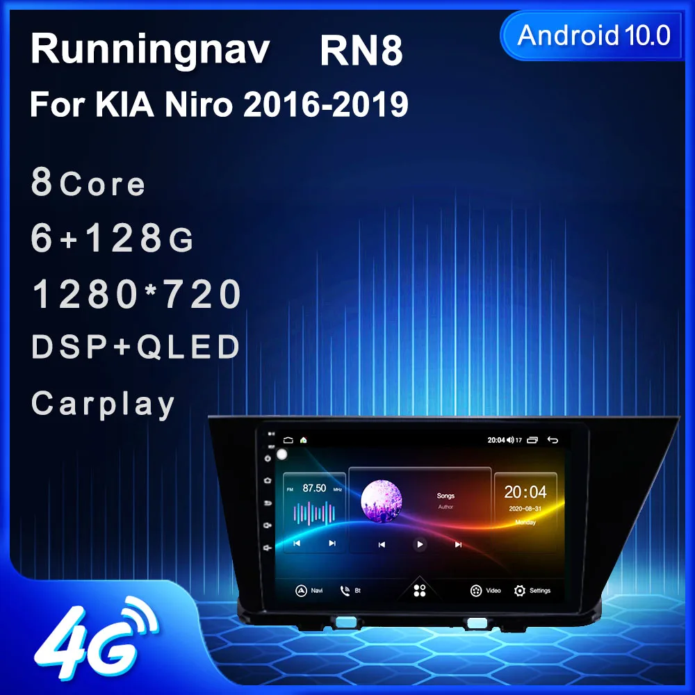 Runningnav KIA Niro 2016 2017-2019 Android araba radyo multimedya Video oynatıcı navigasyon GPS