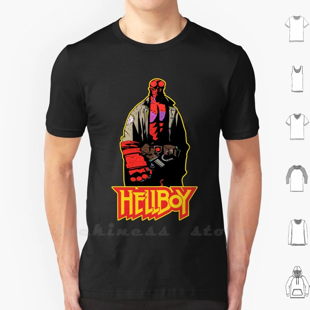 Футболка Hellboy 6xl хлопковая классная футболка Hellboy из комикса Ретро винтажная альтернатива Indie 90-х годов Geek Metal Rock Hell Boy
