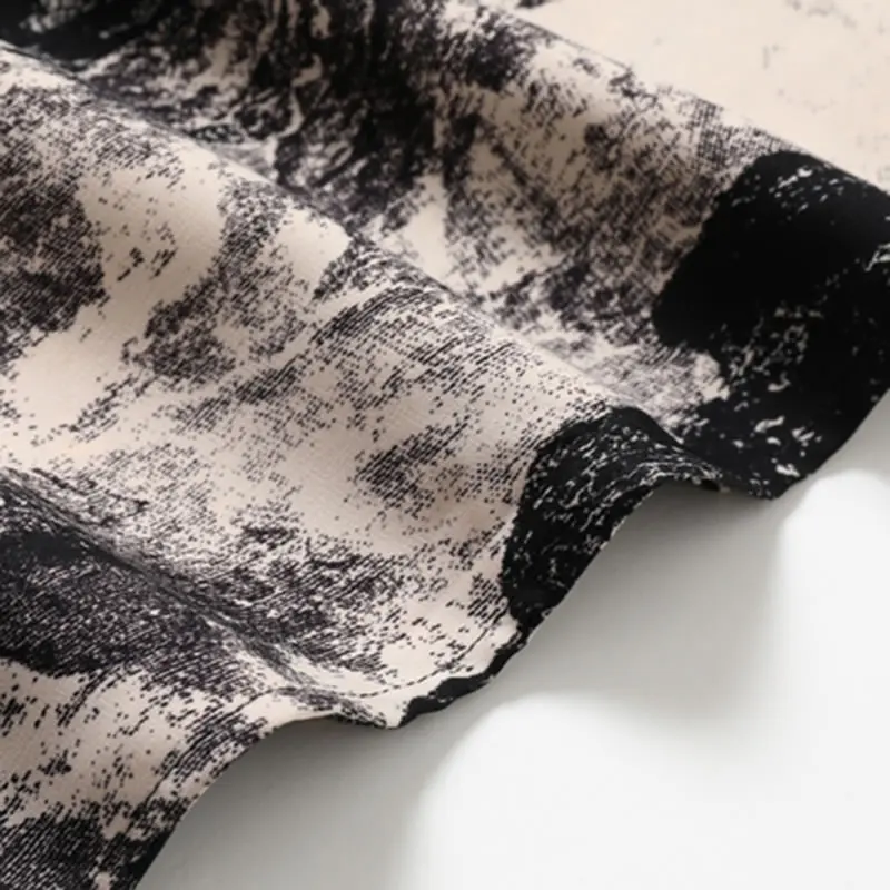 

XITAO Vintage Print Casual Dress Women Fashion New Style O Neck Collar Half Sleeve Button Pullover Elegant Over Size WMD2168