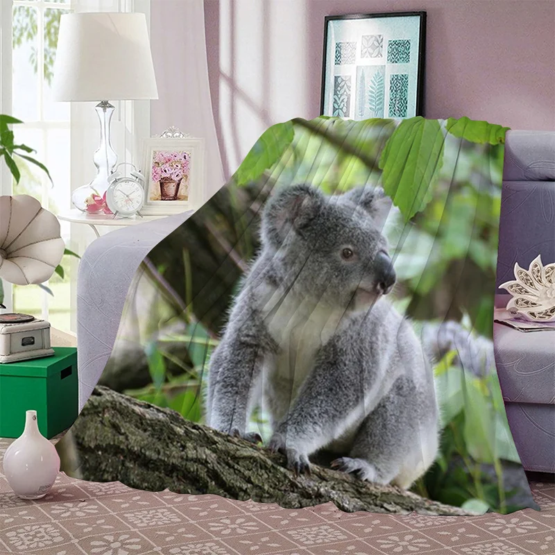 

Australian Koala Bär Flanell Decken 3D Drucken Sofa Reise Teens Frauen Männer Casual Reise Student Decke