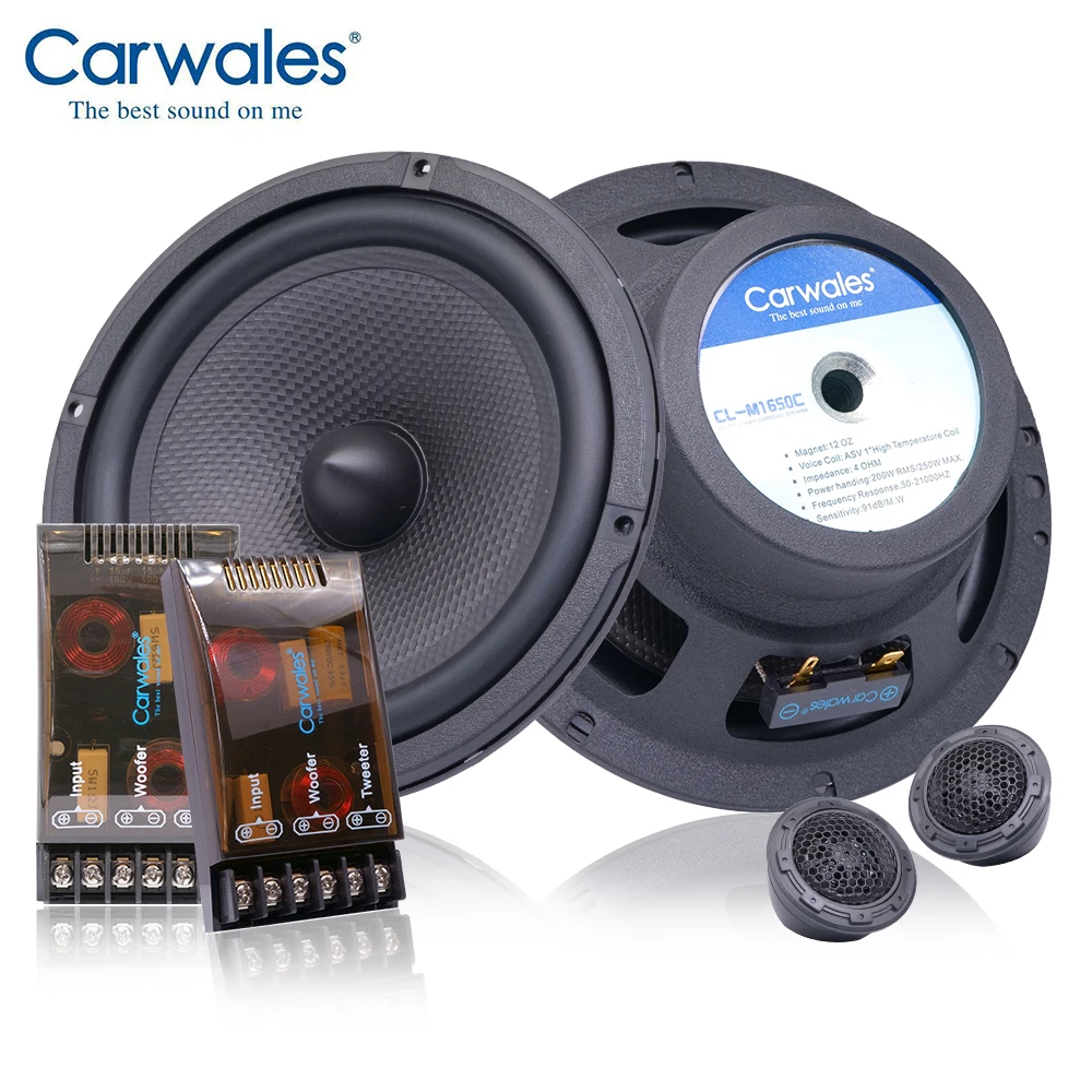 

6.5 Inch 2-way Combination Coaxial Speakers Kit with Tweeters Audio Sound System for Car Refit 6.5" Component Speaker Set HIFI