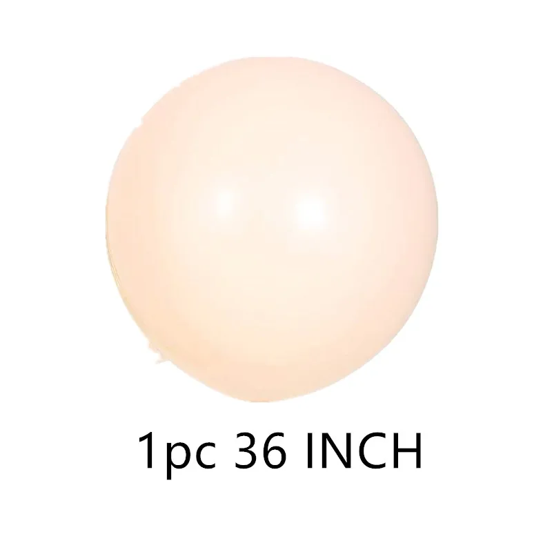 1pc 36inch skin 24/36 дюймов мята зеленая кожа круглые пастельные гелиевые шары с персиковым бежевым золотом с бахромой Гирлянда Свадьба День Рождения Детские Вечерние - Цвет: 1pc 36inch skin