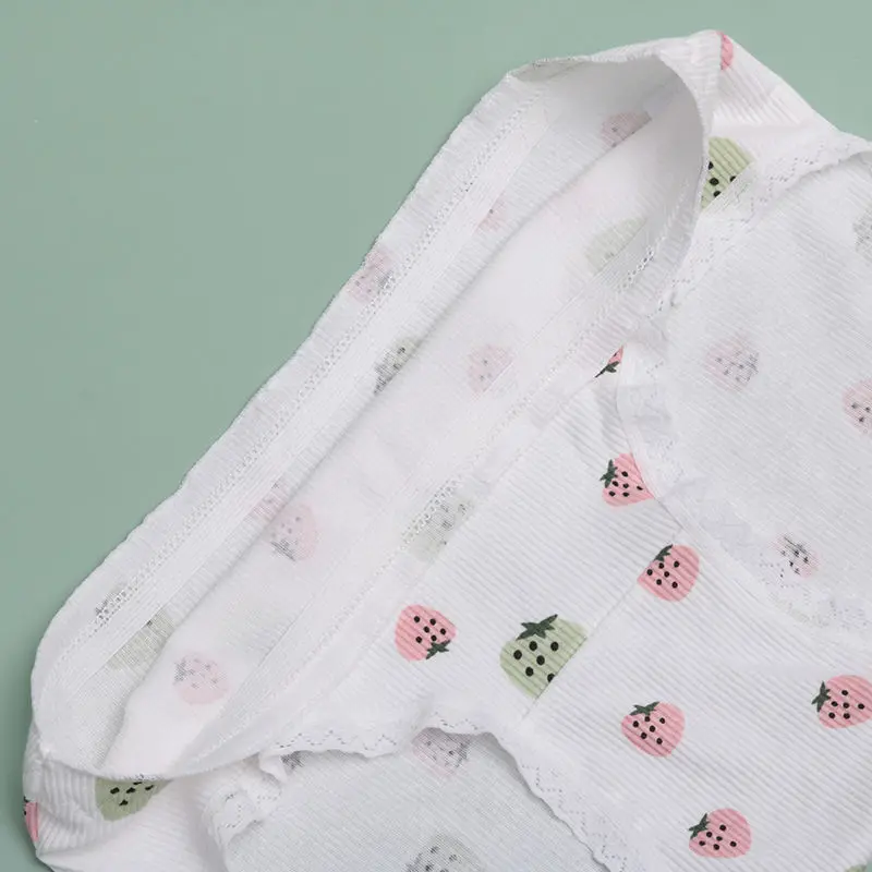 

Underwear Women's Cotton Crotch Mid-Waist Japanese Large Size Breathable Ladies Sexy Sweet Girl Cotton Crotch Triangle Shorts