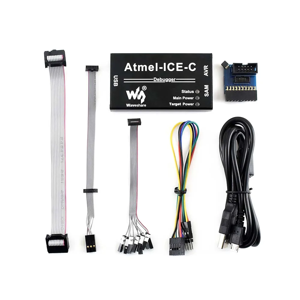 Atmel-ICE-C Kit Мощный инструмент для отладки и программирования микроконтроллеров Atmel SAM AVR ATMEL-ICE-PCBA внутри.