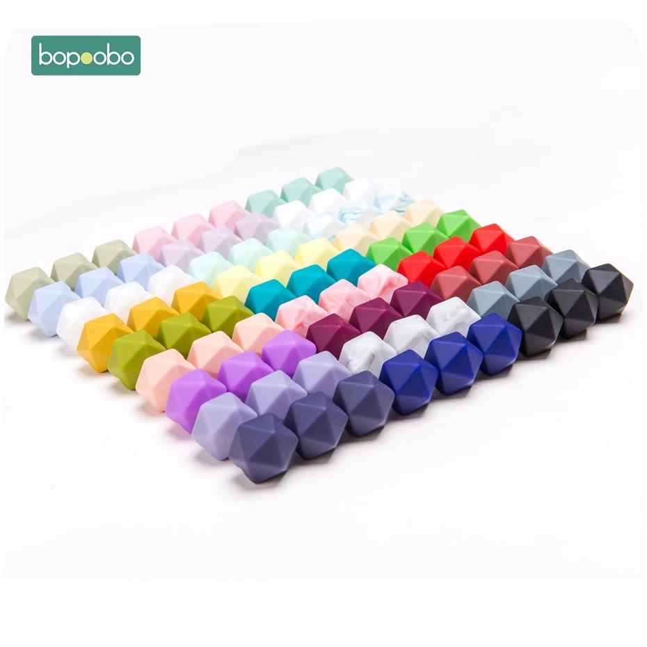 Bopoobo 14 мм 30 шт. силиконовые шестигранные Шарики Пищевой класс детский