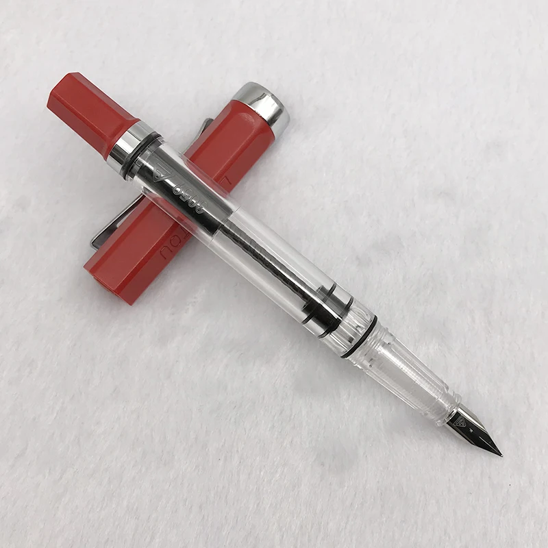Lanbitou 1 шт. красная чернильная ручка прозрачная ажурная клипса студенческие ручки