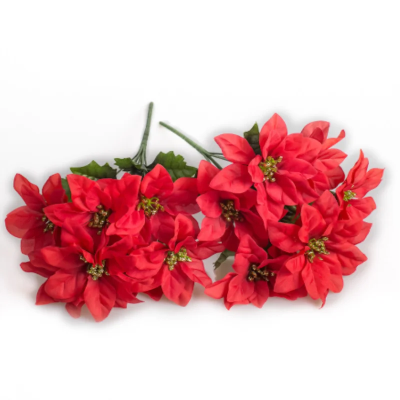 Недорогой шелковый Рождественский цветочный букет для невесты свадебное