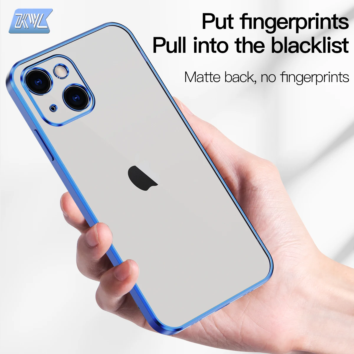 

KL For Iphone 13 12 11 promax case Frosted transparent plating anti-drop luxury business phone case For6 7 plus SE X Xr Xsmax