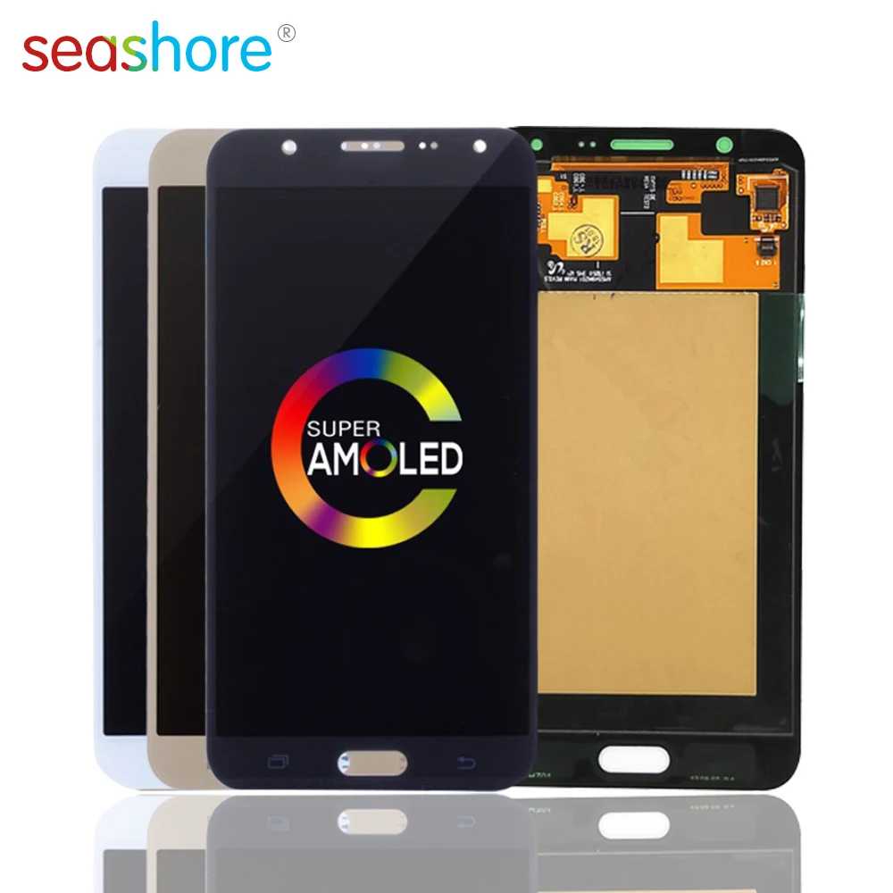ЖК дисплей 5 дюйма AMOLED с сенсорным экраном и дигитайзером в сборе для SAMSUNG Galaxy J7 2015
