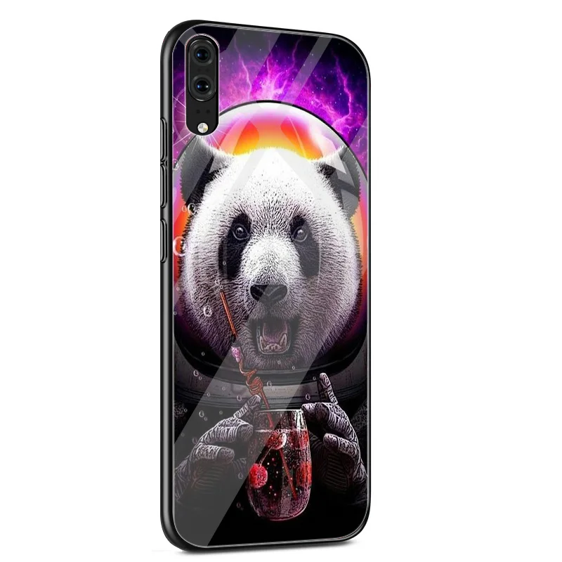 Чехол из закаленного стекла с пандой Dab для huawei P30 P10 P20 Pro P Smart mate 10 20 Lite Y6 Y9 Honor 7A 8X9 2018