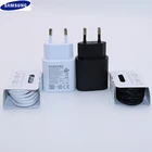 Сверхбыстрое зарядное устройство для Samsung S21 Note 20 10 A71, зарядное устройство, адаптер питания европейского стандарта для Galaxy Note20, S20, A90, A80, A51, Type C, 25 Вт