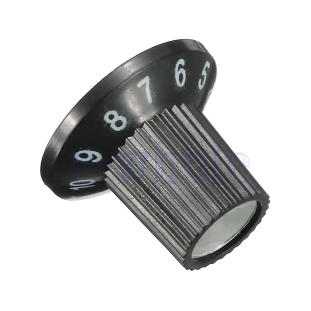 ghh 6 pcs schwarz kunststoff hut umsäumte stil amp control knob für fender 6mm gitarre elektrische schwarz einfach zu installieren mi0322x6