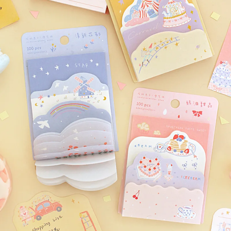 JIANWU 100 листов Kawaii десертный Декор блокнот небольшой свежий креативный Сделай Сам